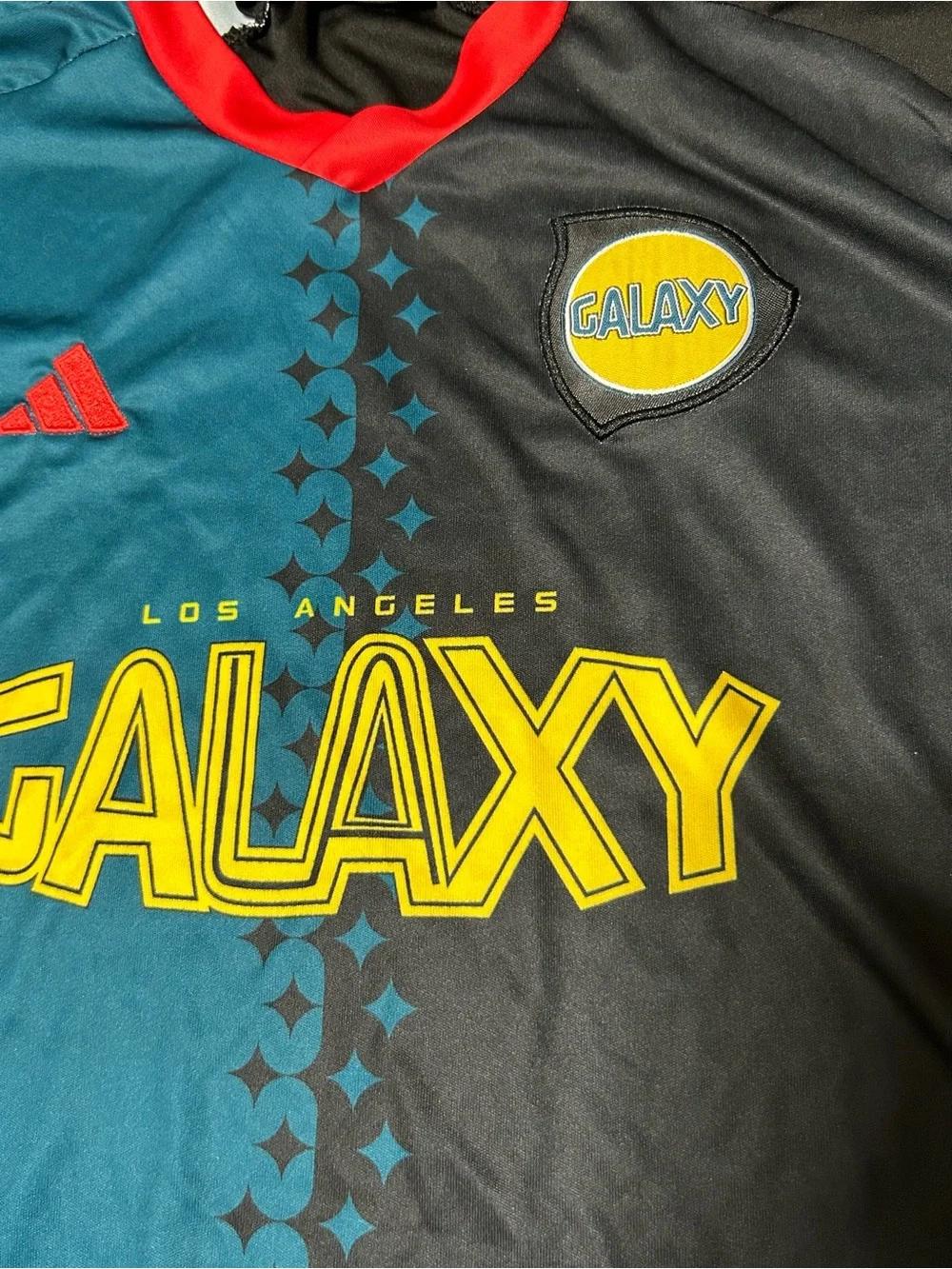 adidas Kids LA Galaxy Blue, Black & Red Soccer Jersey